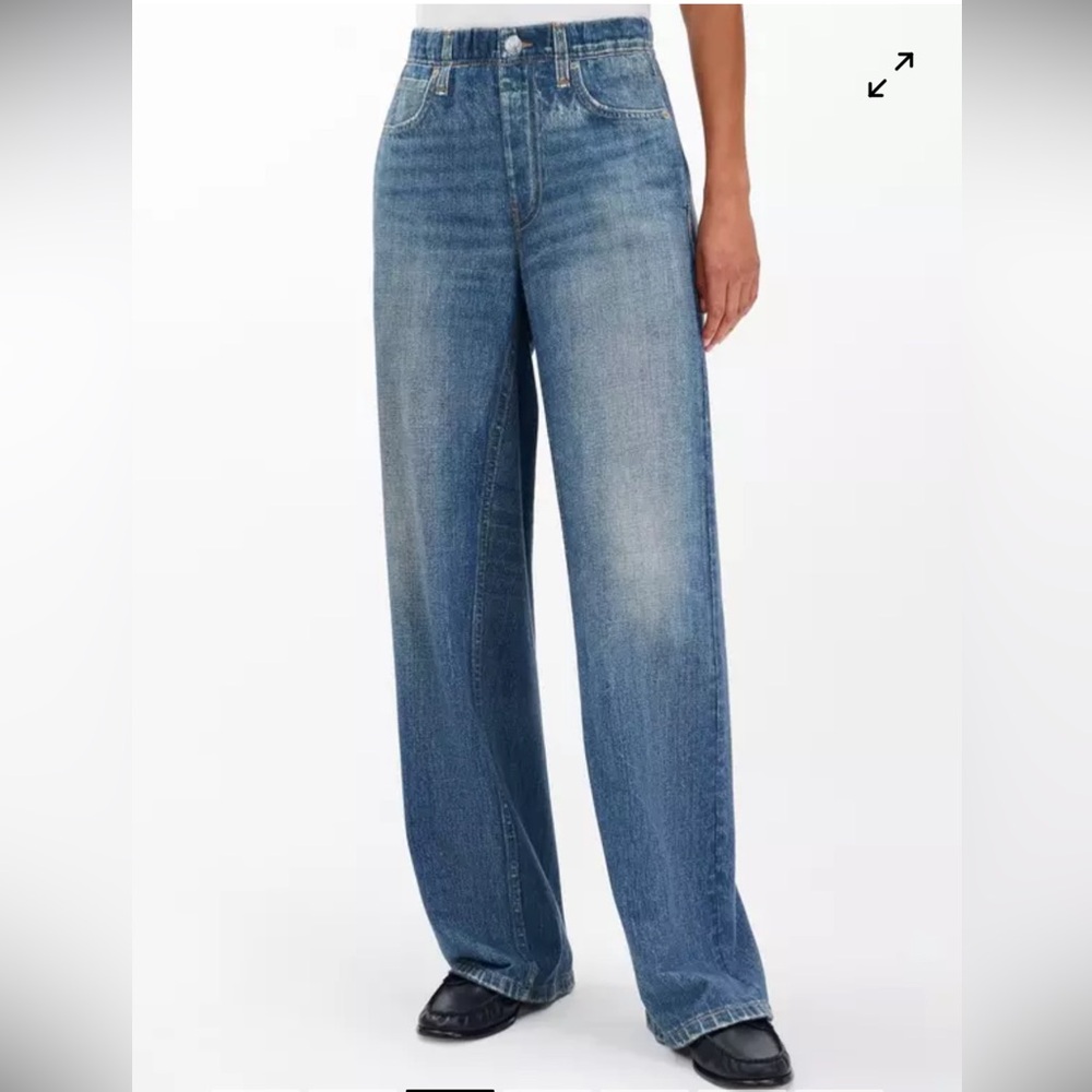 rag & bone Classic Indigo Wide-Leg Pants